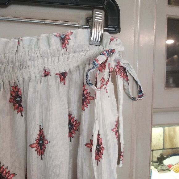 Free People Gold Dust Printed Wide-Leg Pants Beachy Vacation Boho - Picture 5 of 8